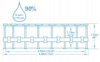 Каркасный бассейн Bestway 56451 (488х122) с картриджным фильтром