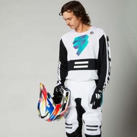 Shift Black Label UV White/Ultraviolet джерси и штаны для мотокросса