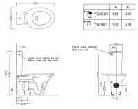 Унитаз напольный моноблок Hatria Sculture YXZ401 72х40 схема 1