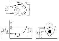 Унитаз подвесной Hatria Nido YXMD01 54,8х36,3 схема 1