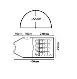 Палатка 3-4 местная Mimir Mir Camping ART1036