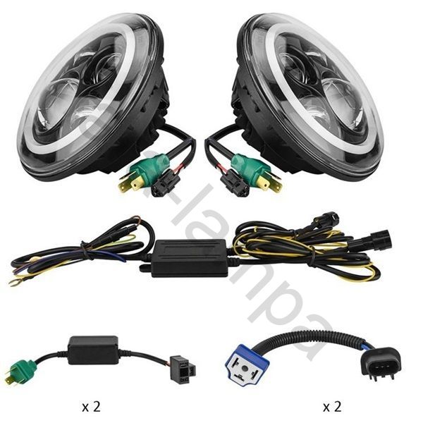 Штатные светодиодные фары Нива УАЗ (черные)