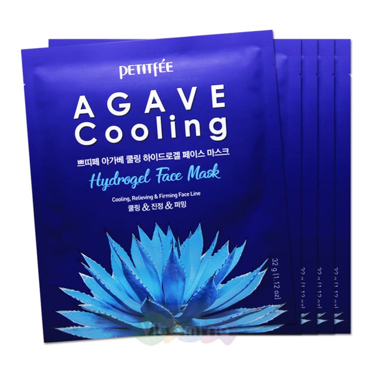 Petitfee Охлаждающая гидрогелевая маска с экстрактом агавы Agave Cooling Hydrogel Face Mask Set (набор 5 шт)