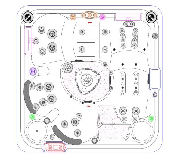 Четырехместный СПА бассейн Hydropool Self Cleaning 495 201х191 ФОТО