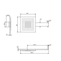 Тропический душ Fantini Acquafit K042B 30х30 схема 1