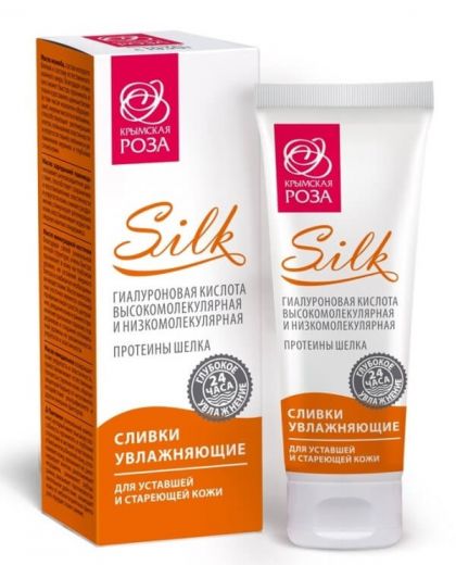 Крымская роза - Сливки SILK увлажняющие для уставшей стареющей кожи , 75 мл