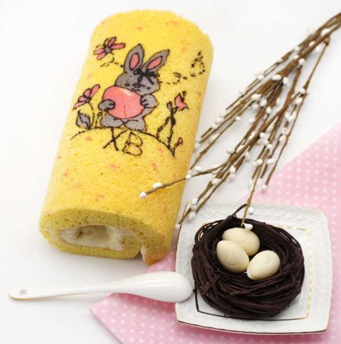 [Где торт?] Рулет с пасхальным рисунком (Олеся Шубина)