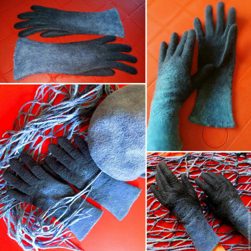 [Валяние] МК 'Перчатки 3D' пошаговый конспект (Виктория Дементьева)