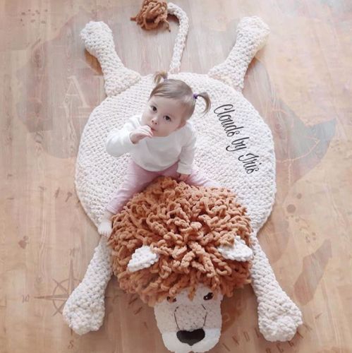 [Вязание] МК Коврик 'Лев Леонардо'(clouds_by_iris)