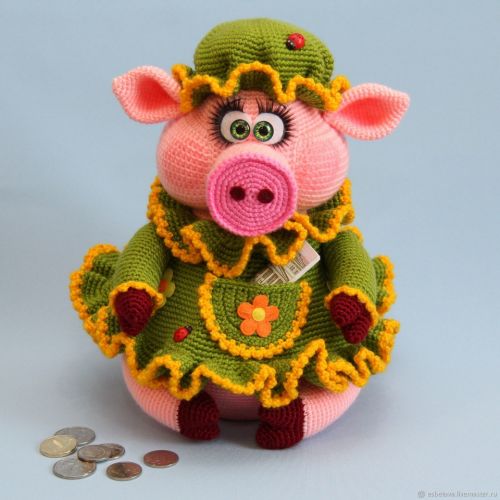Мастер-класс по вязанию 'Свинья-копилка' (крючок) (Елена Белова)