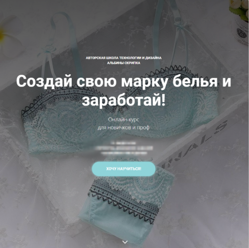 [Шитье] Создай свою марку белья. Блок 4 (Альбина Скрипка)