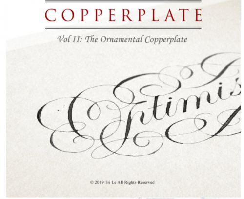 Учебное пособие по каллиграфии Copperplate script. Vol. 2: The Ornamental Writing (Tri Shiba)