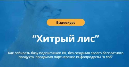 Хитрый лис: продвижение партнерок ВК (Сергей Копыленко)