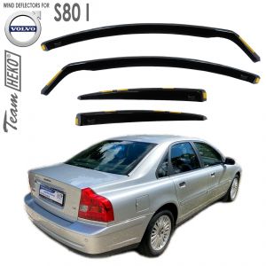 Дефлекторы ветровики Volvo S80 I для стекол боковых окон вставные Heko - арт 31222