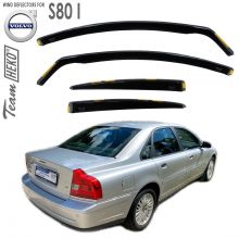 Дефлекторы Volvo S80 I от 1998 - 2006 для дверей вставные Heko (Польша) - 4 шт.