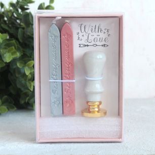 Набор для печати: Свечи и штамп с жемчужной рукояткой