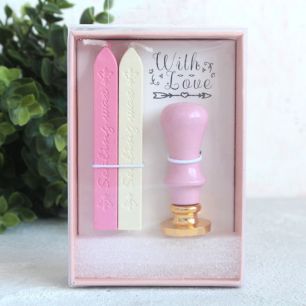 Набор для печати: Свечи и штамп с розовой рукояткой