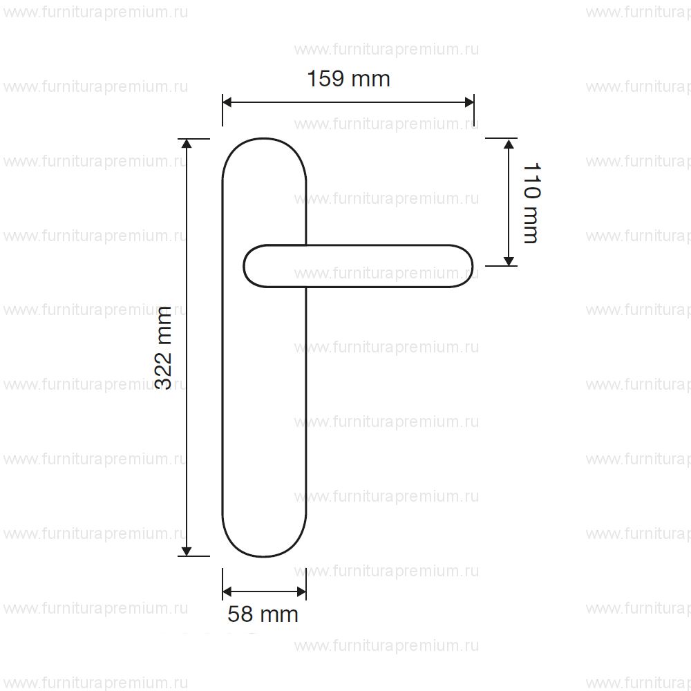 Ручка на планке Linea Cali Arcadia 1640 PL