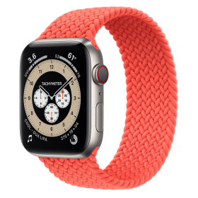 Часы Apple Watch Edition Series 6 GPS + Cellular 44mm Titanium Case with Electric Orange Braided Solo Loop