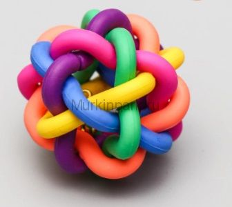Игрушка резиновая "Молекула" с бубенчиком, 4 см