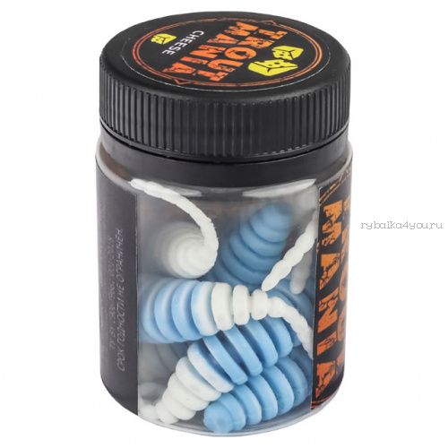 Мягкие приманки Trixbait Trout Mania Shishka 2,8" 70 мм / упаковка 6 шт / цвет: 207 Blue&White (Cheese)