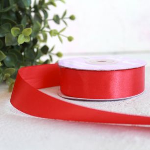 Лента атласная 25 мм, красная