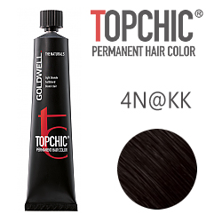 Goldwell Topchic 4N@KK - Стойкая краска для волос Средне-коричневый с интенсивно-медным сиянием 60 мл