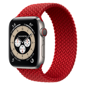 Ремешок Apple Watch Series 6 (PRODUCT)RED Braided Solo Loop (для корпуса 44 мм)
