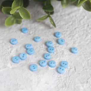 Набор мини пуговиц для творчества, светло-голубые, 20 шт., 5 мм.