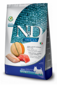 N&D Ocean Salmon, Cod & Cantalupe melon mini adult (Лосось, треска, дыня для взрослых собак мелких пород)
