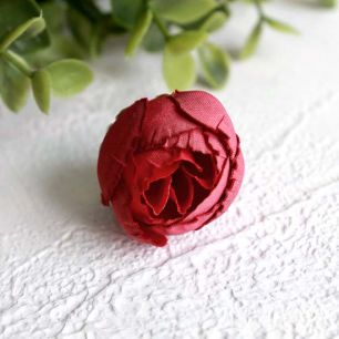 Цветок-бутон "Пион" 2,5 см., алый (5 шт.)