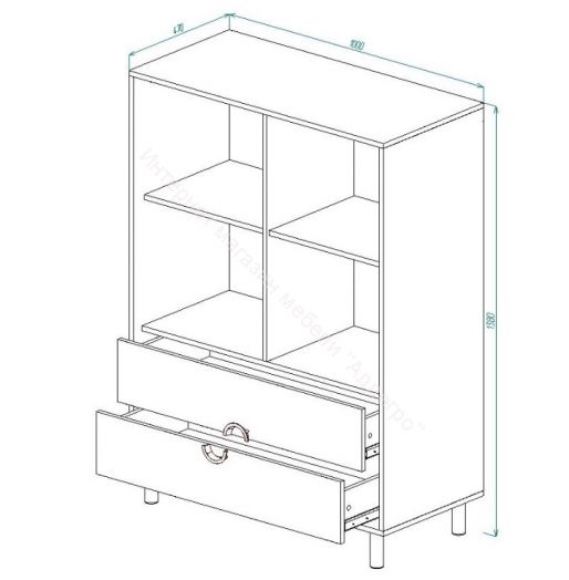 Тумба "Арт" ТБ-3 с ящиками