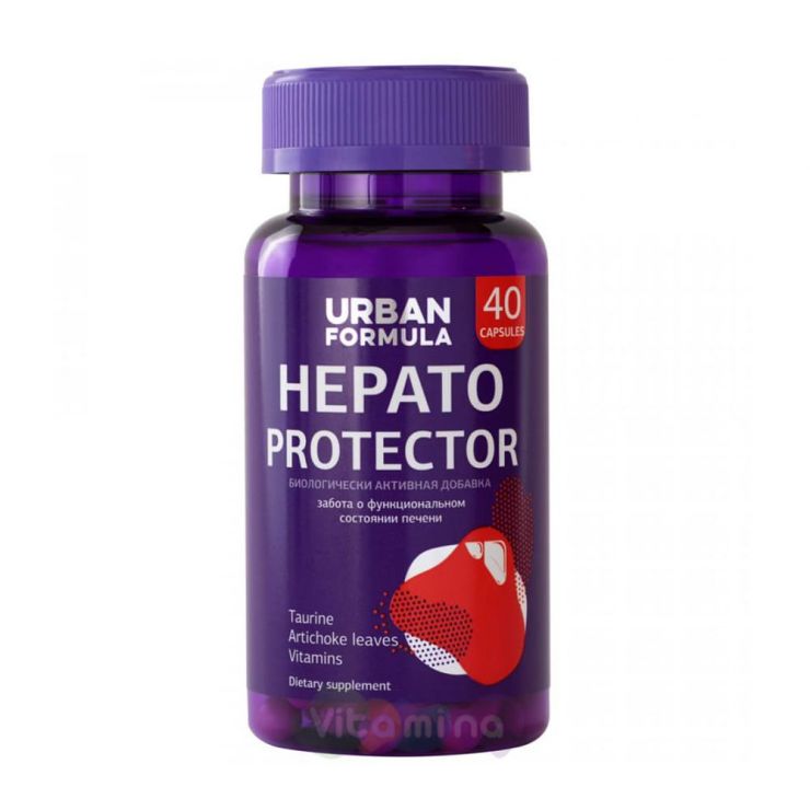 Урбан Формула Ливосил комплекс для печени с таурином Hepato Protector, 40 капс.