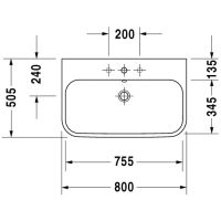 Duravit Happy D.2 231880, схема 1