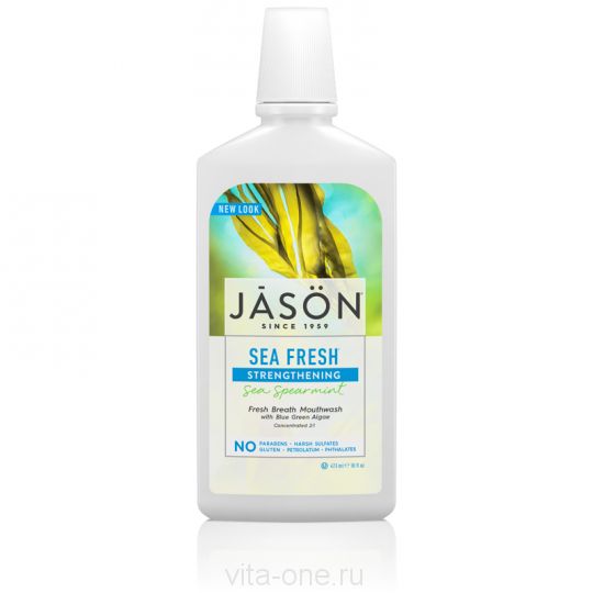 Морской ополаскиватель для рта с мятой (Sea Fresh® Sea Peppermint Mouthwash) Jason (Джейсон) 473 мл