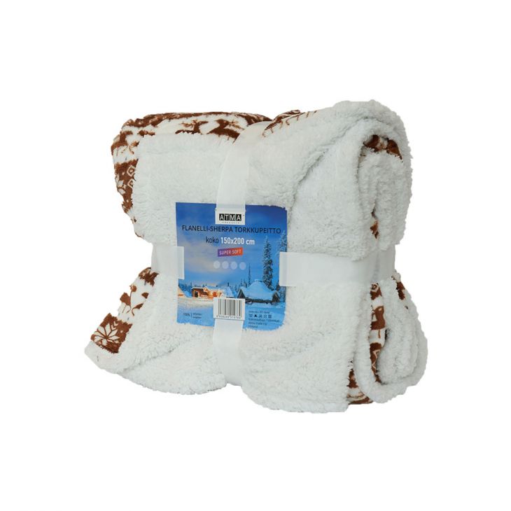 Плед SHERPA Blanket Laplandia 150*200 см red/white