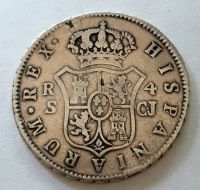 4 реала 1818 Испания XF Редкость
