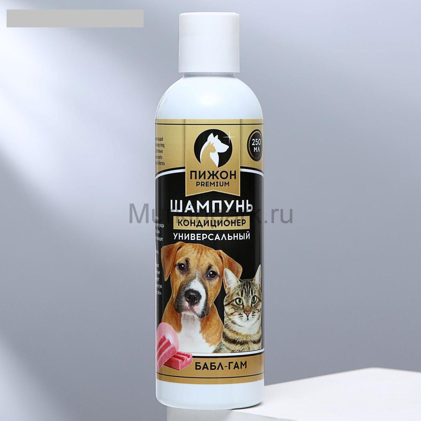 Шампунь-кондиционер "Пижон Premium" для кошек и собак, с ароматом Bubble Gum, 250 мл