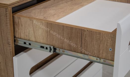 Комод "Наоми" КМ-09 (Белый глянец/дуб каньон)