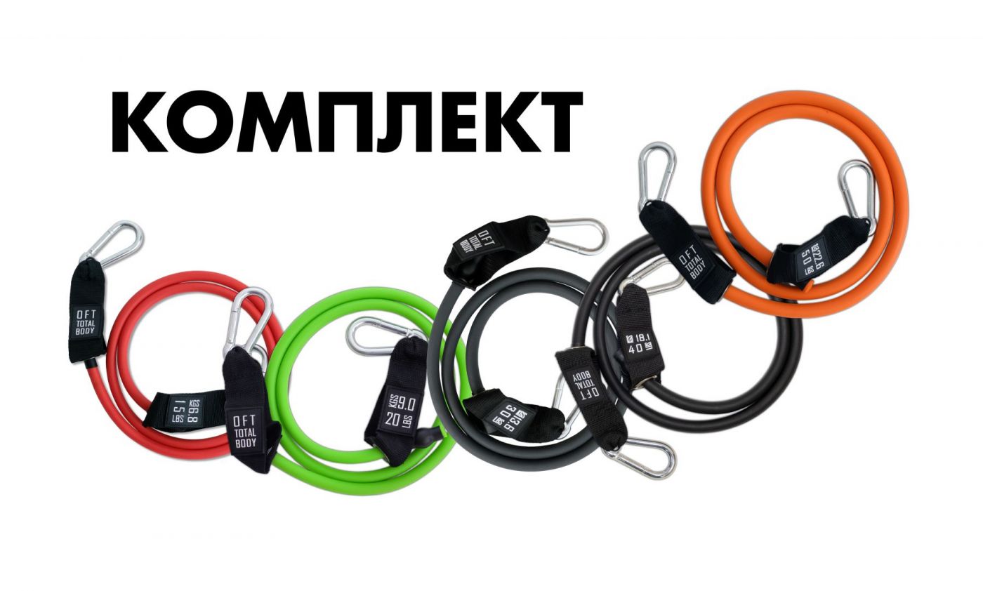 Комплект из 5 эспандеров с карабинами FT-ULTX-SET
