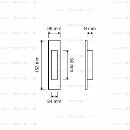Ручка Linea Cali Profilo 1042 PI для раздвижных дверей