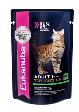 Eukanuba влажный корм для кошек с говядиной пауч 85г