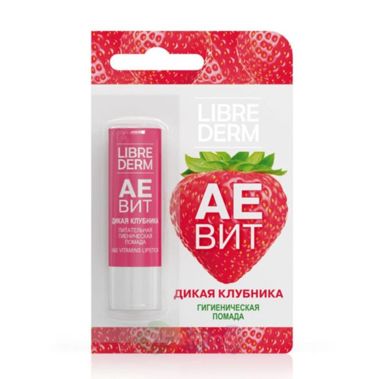 Либридерм Аевит гигиеническая помада питательная Дикая клубника, 4 гр