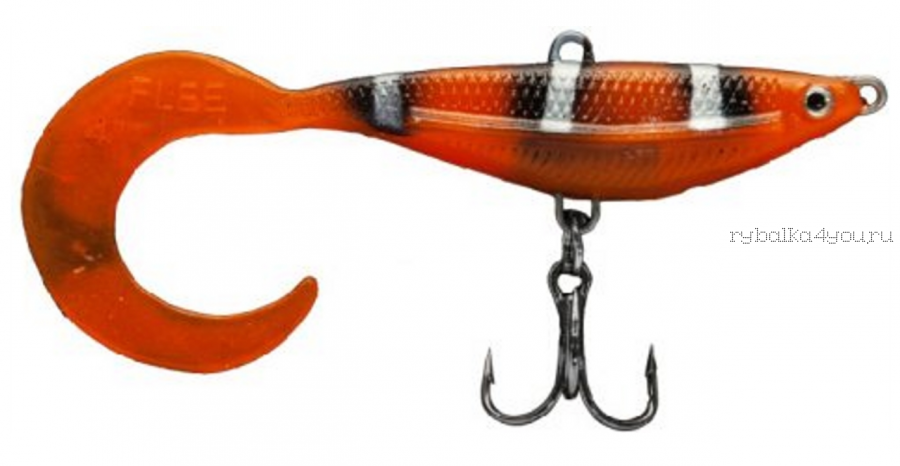 Силикон WAKE Flee 4.0" 10см/ 8гр/ Цвет: Clown Fish (Упаковка 3 шт.)