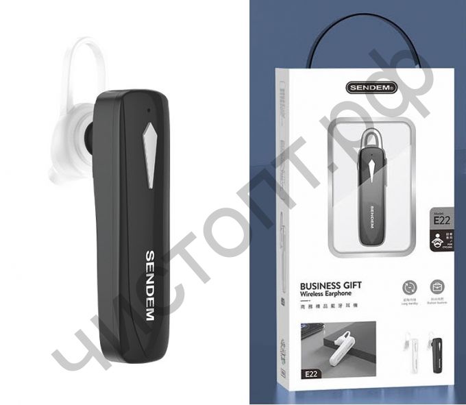 Bluetooth гарнитура моно SENDEM E22 Черная
