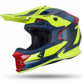 UFO Intrepid Helmet Blue/Red/Neon Yellow шлем для мотокросса, сине-желтый