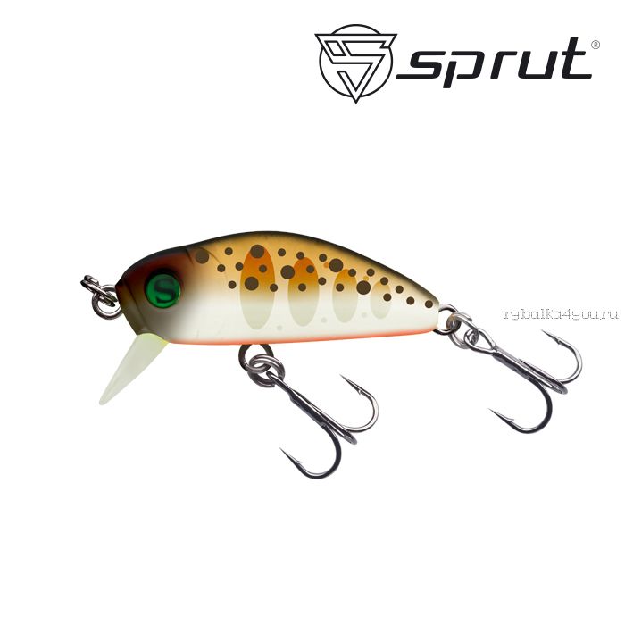 Воблер Sprut Taburo Trout 35S  35 мм / 2,7 гр / Заглубление: 0,1-0,5 м / цвет: BRTR1