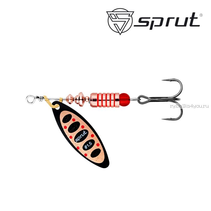 Блесна Вращающаяся "Sprut" Atra Spinner #1,5 (6g/BKC)