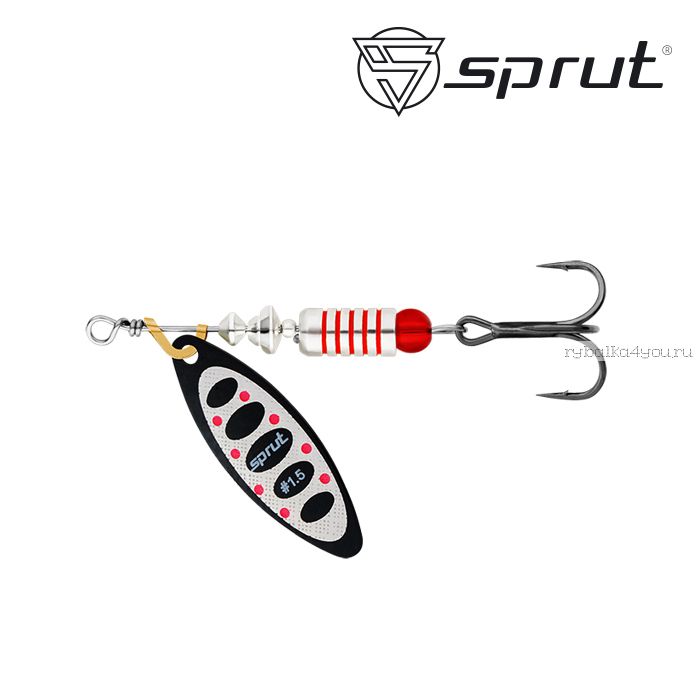 Блесна Вращающаяся "Sprut" Atra Spinner #1,5 (6g/BKS)