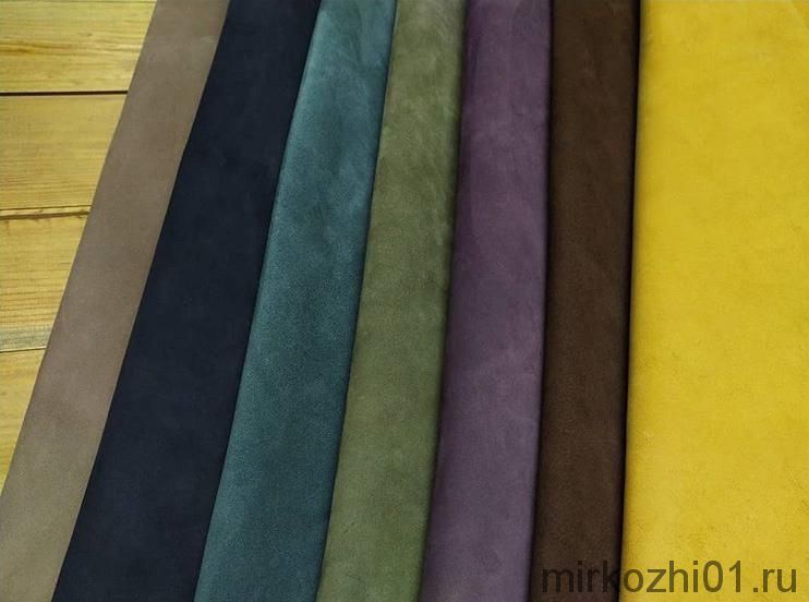 Кожа Нубук цвет чёрный